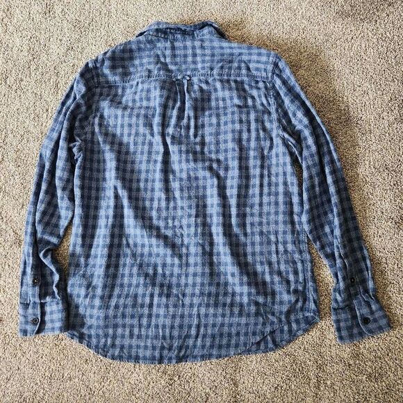 Lucky Brand Casual Shirt Men's Large Blue Plaid Long Sleeve Button Pockets Flann - Picture 5 of 6